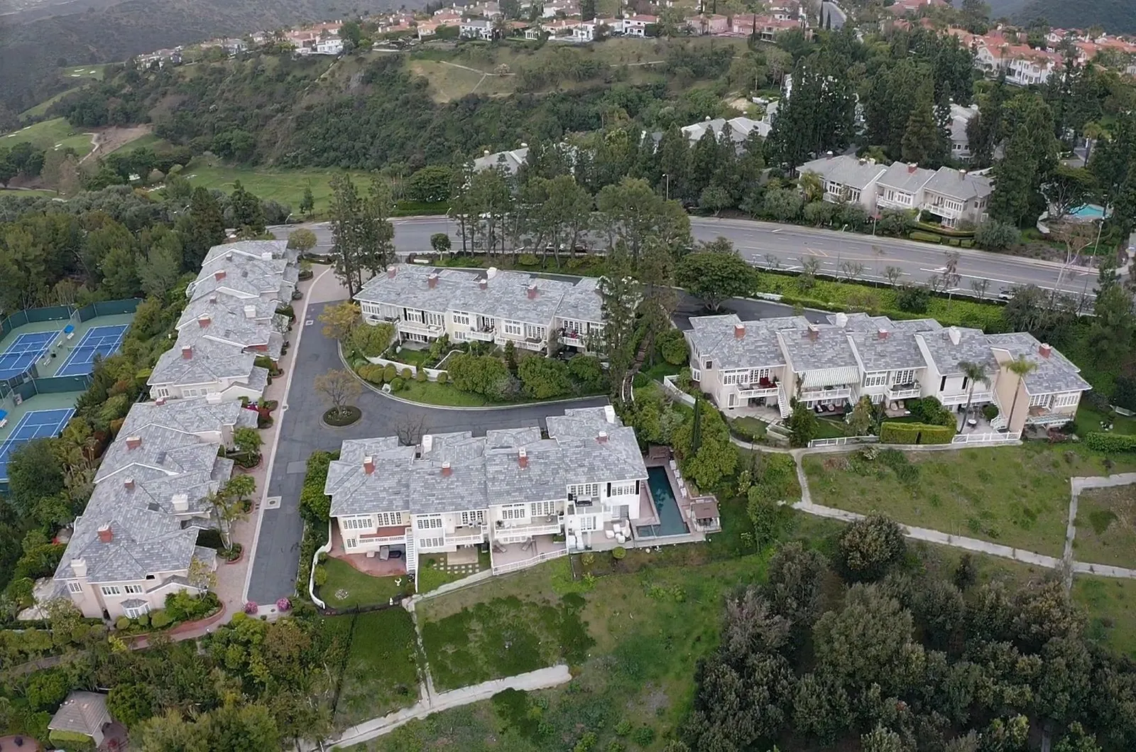 Aerial overview of The Terrace community in Brentwood